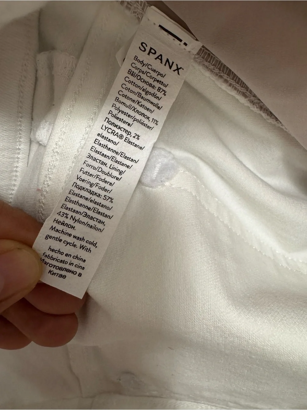 SPANX White Stretch Flare Jeans